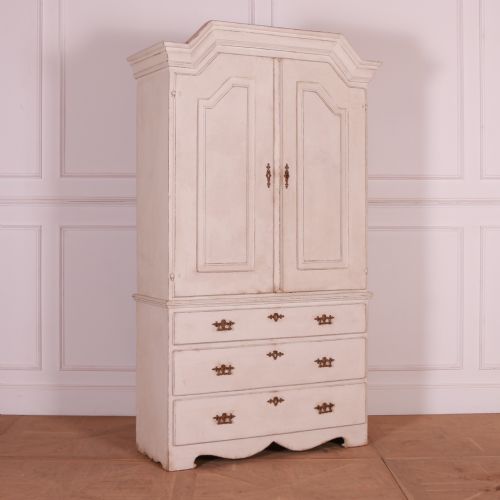 Swedish Painted Linen Cupboard