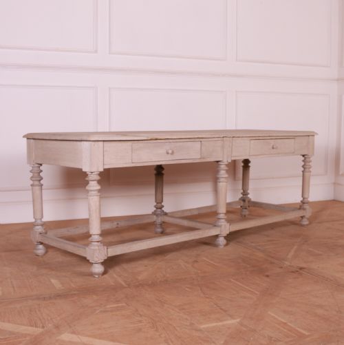 French Bleached Oak Drapers Table