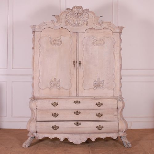 Dutch Bleached Oak Linen Cupboard