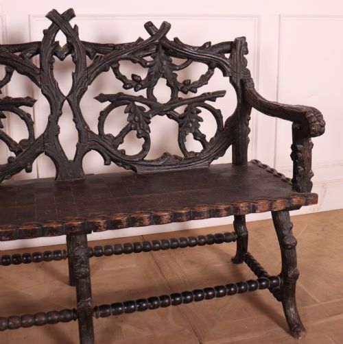 VICTORIAN BLACK FOREST BENCH - ADDITIONAL PHOTO 2