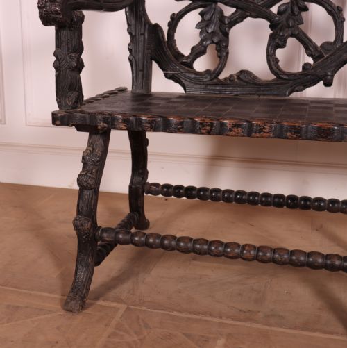 VICTORIAN BLACK FOREST BENCH - ADDITIONAL PHOTO 3