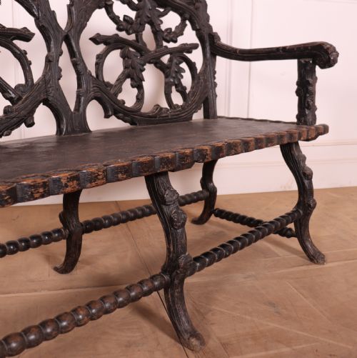 VICTORIAN BLACK FOREST BENCH - ADDITIONAL PHOTO 8