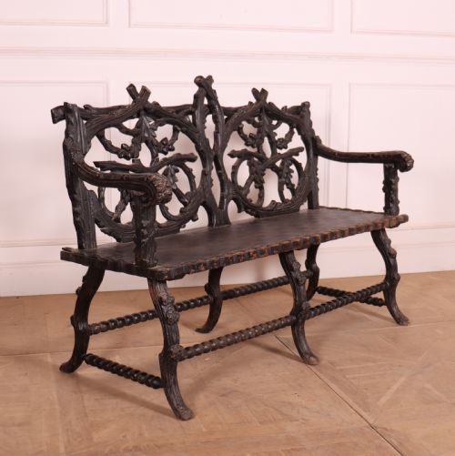 VICTORIAN BLACK FOREST BENCH - ADDITIONAL PHOTO 10