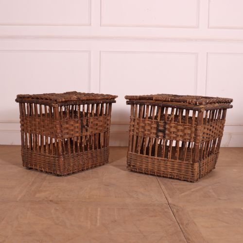 Pair of French Wicker Baskets