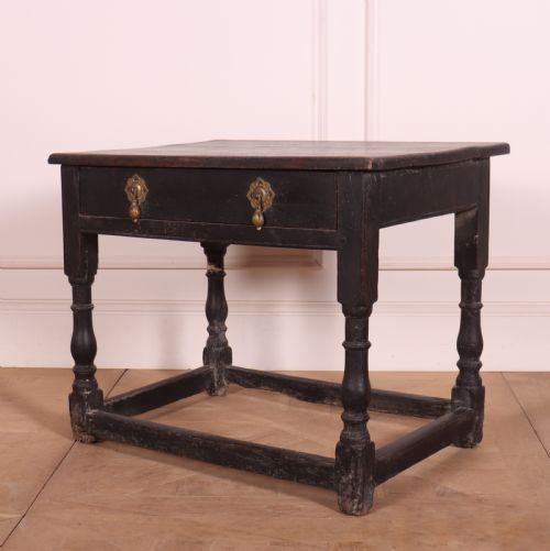 English Painted Oak Lamp Table
