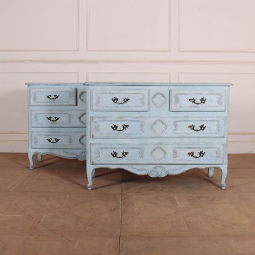 Pair of French Painted Commodes