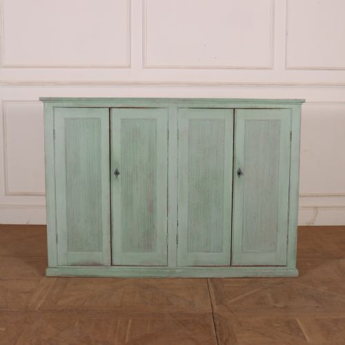 English Painted Linen Cupboard