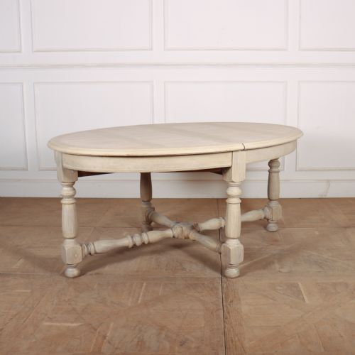 FRENCH BLEACHED OAK DINING TABLE - ADDITIONAL PHOTO 1