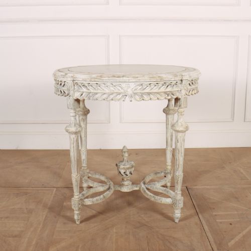 French Carved Lamp Table