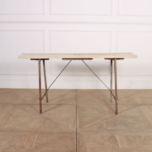 FRENCH BLEACHED TRESTLE TABLE - ADDITIONAL PHOTO 2