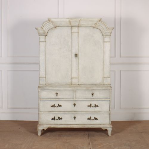 Swedish Painted Linen Cupboard
