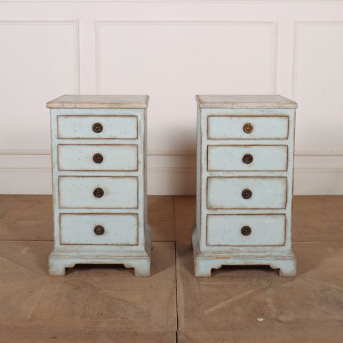 Pair of Painted Bedside Chest of Drawers