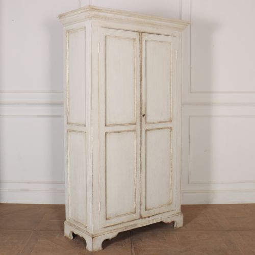 English Painted Linen Cupboard