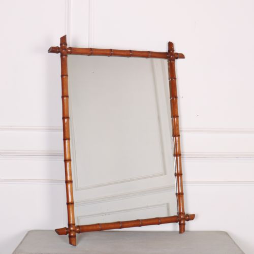 French Faux Bamboo Mirror