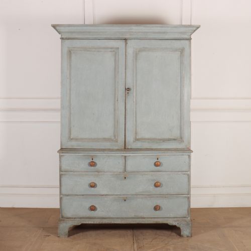 Scottish Painted Linen Cupboard