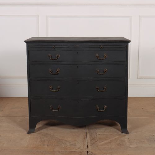 English Painted Serpentine Commode