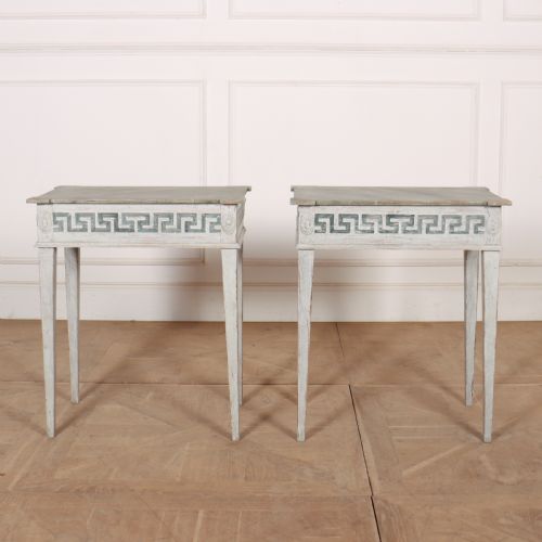 Pair of Swedish Painted Side Tables
