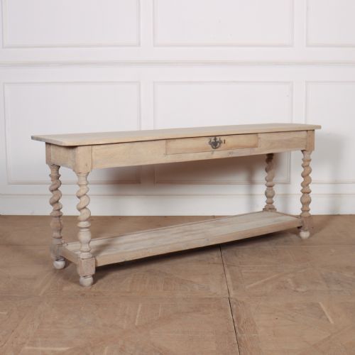 French Bleached Oak Console Table