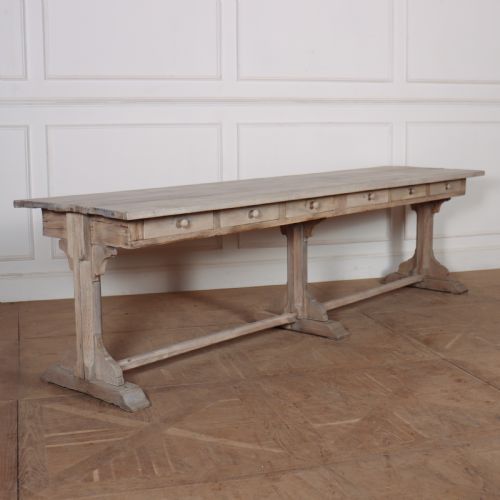 French Bleached Oak Console Table