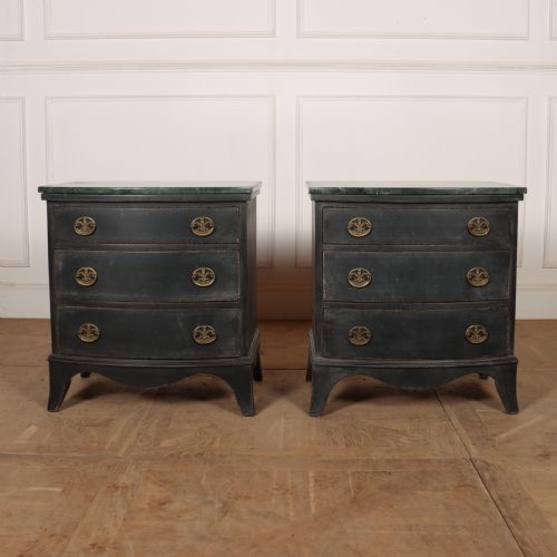 Pair of Painted Bedside Chest of Drawers