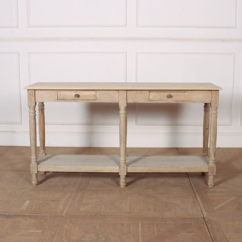 French Bleached Oak Drapers Table