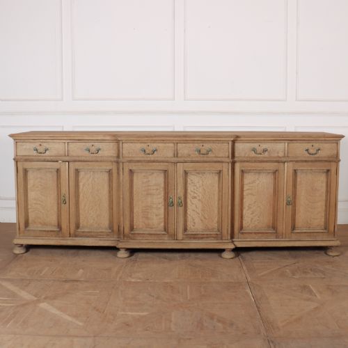 English Oak Breakfront Dresser Base