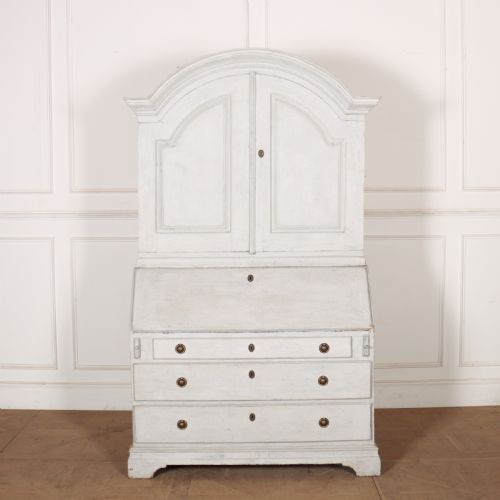 Swedish Painted Bureau Bookcase