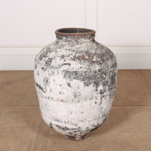 LARGE PAINTED TERRACOTTA OLIVE JAR - ADDITIONAL PHOTO 3