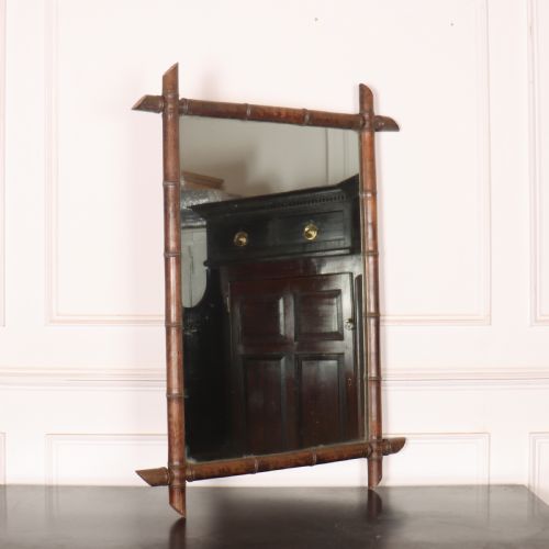 French Faux Bamboo Mirror
