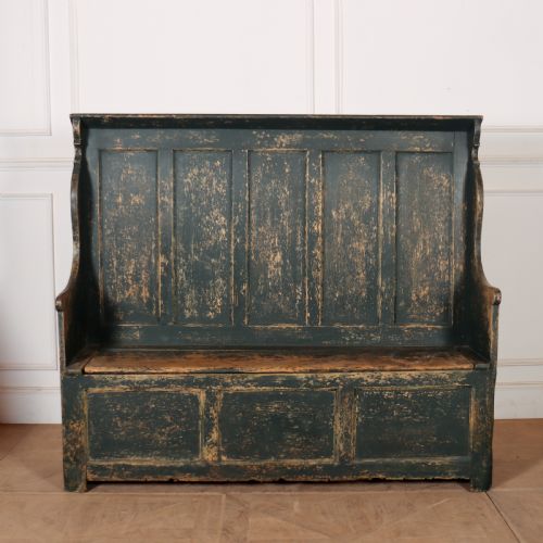 Welsh Painted Box Settle