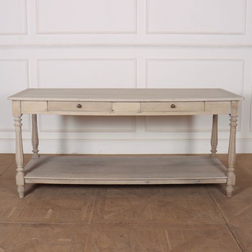French Bleached Oak Drapers Table
