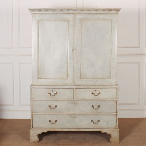 18th Century English Painted Cupboard