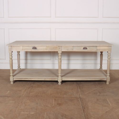French Bleached Oak Drapers Table