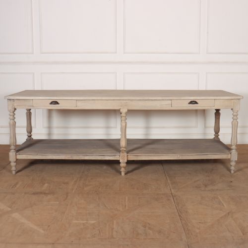 French Bleached Oak Drapers Table