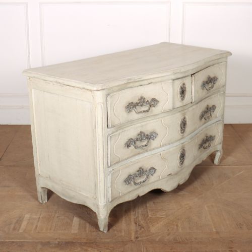 FRENCH PAINTED SERPENTINE COMMODE - ADDITIONAL PHOTO 5