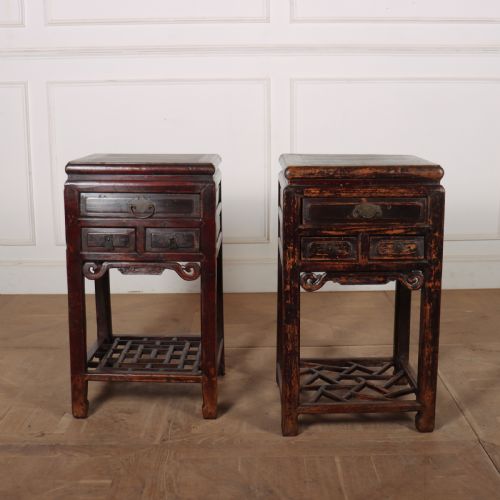 Pair of Chinese Bedside Tables