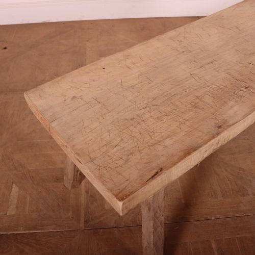 FRENCH SCRUBBED SYCAMORE AND ELM TRESTLE TABLE - ADDITIONAL PHOTO 2