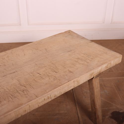 FRENCH SCRUBBED SYCAMORE AND ELM TRESTLE TABLE - ADDITIONAL PHOTO 3