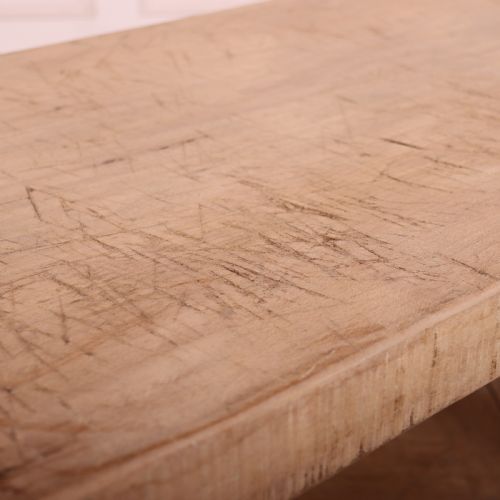 FRENCH SCRUBBED SYCAMORE AND ELM TRESTLE TABLE - ADDITIONAL PHOTO 4