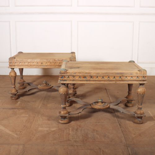 Pair of Bleached Oak Lamp Tables