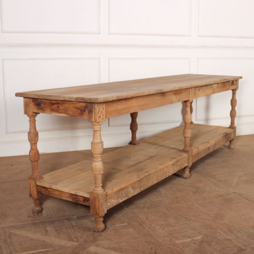 French Bleached Oak Drapers Table