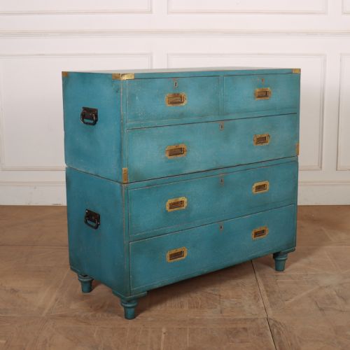 Painted English Military Chest