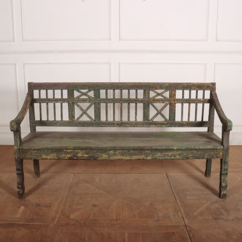 Original Painted Italian Settle