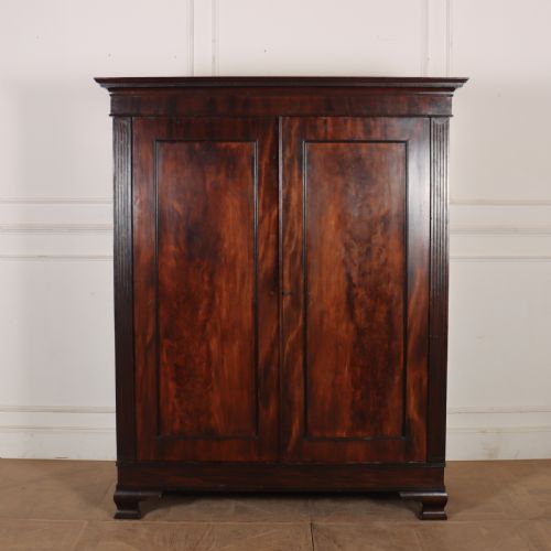 18th Century English Mahogany Wardrobe