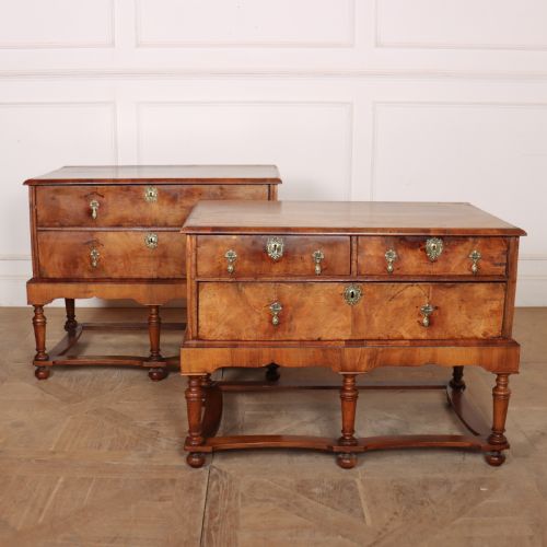 Near Pair of 18th Century Walnut Commodes