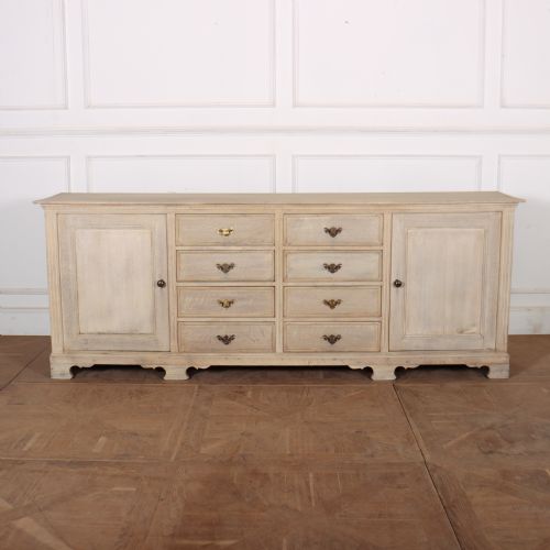 English Bleached Oak Dresser Base