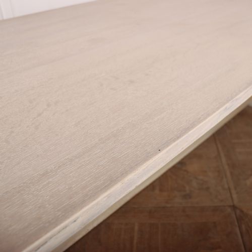 ENGLISH BLEACHED OAK TRESTLE TABLE - ADDITIONAL PHOTO 4