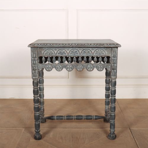 English Carved and Painted Side Table