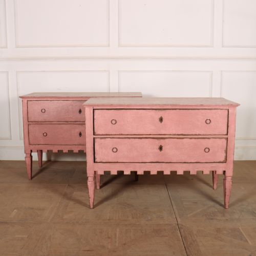 Pair of Spanish Painted Commodes