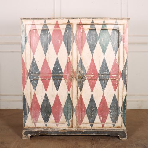 19th Century English Painted Cupboard